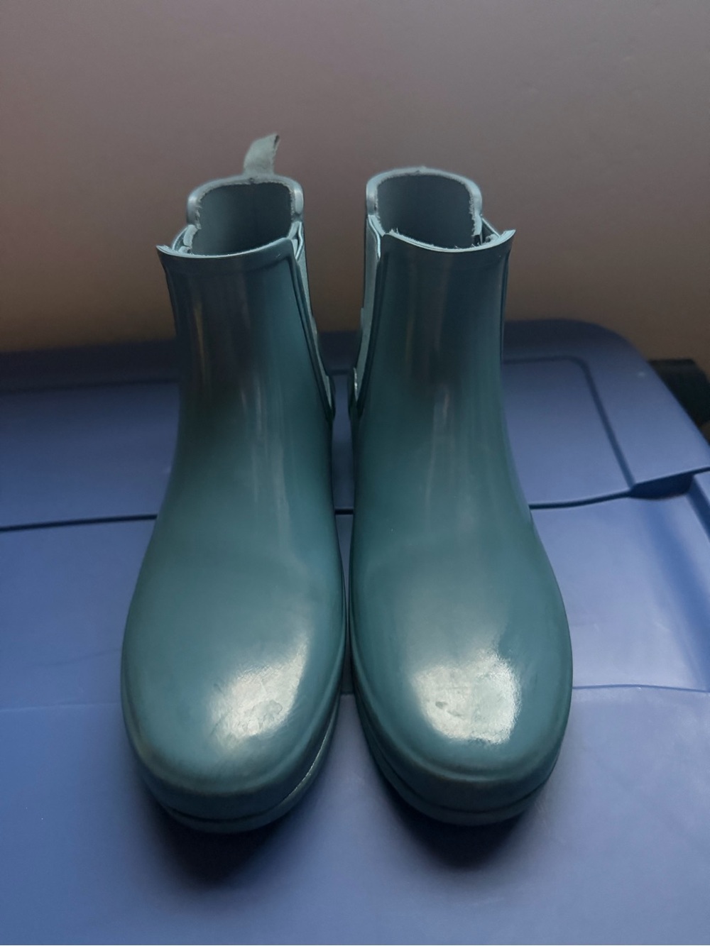 Hunter Women's Teal Chelsea Rain Boots